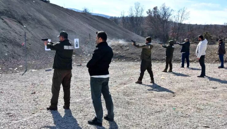 Konya’da Orman Muhafaza Memurlarına Silah Eğitimi