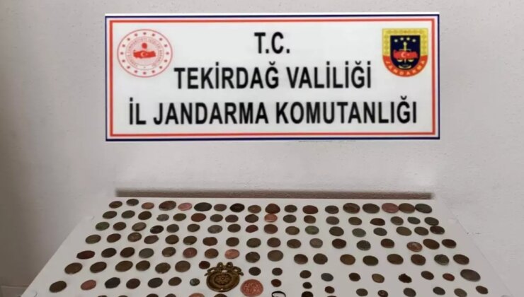Tekirdağ’da Tarihi Eser Operasyonu: 184 Sikke ve 11 Obje Ele Geçirildi