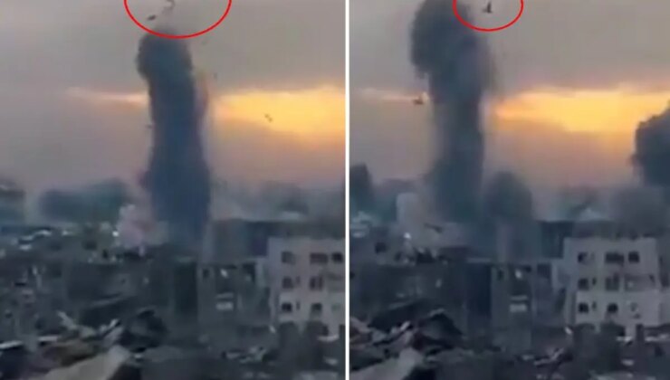 Gazze’de sözün bittiği yer! Bombaların etkisiyle bedenler havaya böyle savruldu