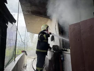 Çorum’un Osmancık ilçesinde müstakil evde yangın çıktı