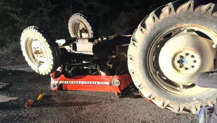 Traktör Devriildi, Sürücü Hayatını Kaybetti