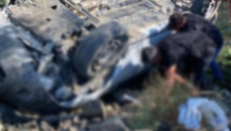 Erzincan’da otomobil devrildi: 2’si çocuk 6 yaralı