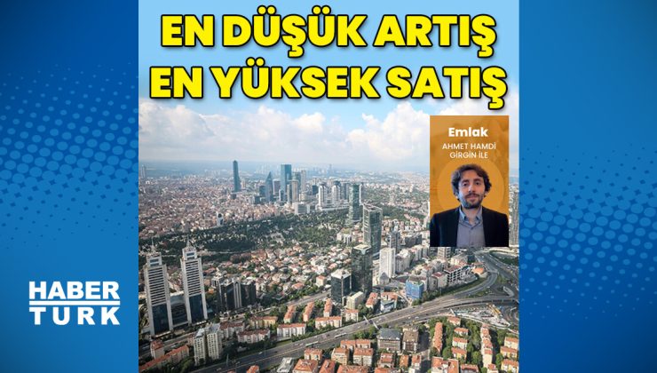 Konutta en düşük artış, en yüksek satış