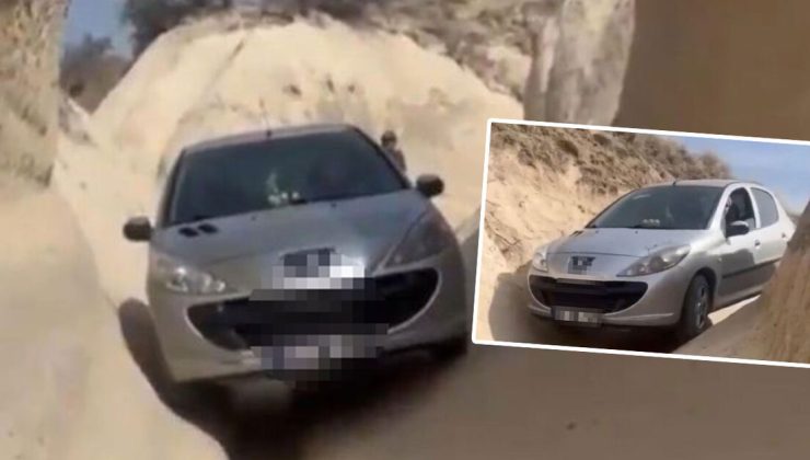 Navigasyon yanlış yönlendirdi… Peribacalarında ilerledi!