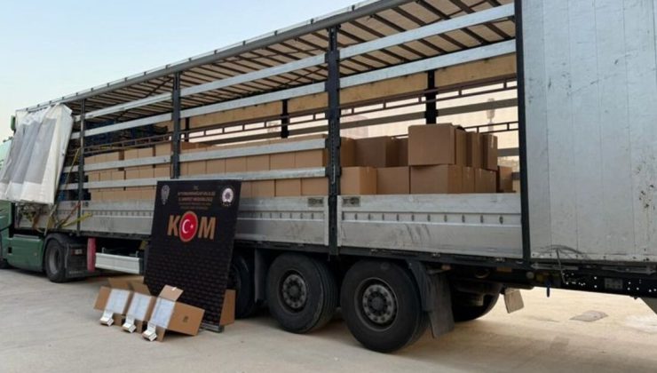 TIR’dan 4 milyon 300 bin kaçak makaron çıktı