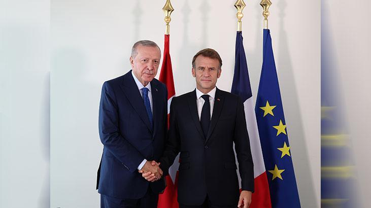 ABD'de diplomasi trafiği! Cumhurbaşkanı Erdoğan, Macron ile bir araya geldi