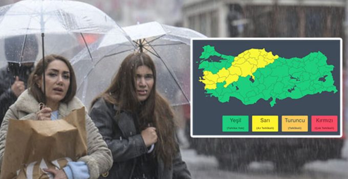 Bakanlıktan 3 bölge için ‘sağanak’ uyarısı