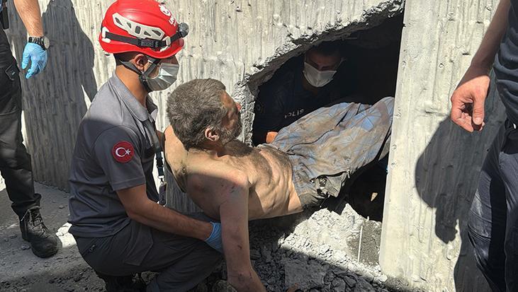 Beyoğlu’nda akılalmaz olay! 15 metrelik duvar arasında günlerce mahsur kaldı