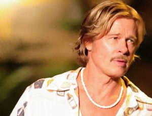 Brad Pitt, rol arkadaşı Lauren Glazier ile yeni filmin setinde