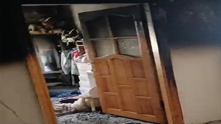 Bursa'daki yangın yürekleri yakmıştı! Facianın yaşandığı evden kahreden görüntüler