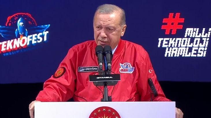 Cumhurbaşkanı Erdoğan'dan TEKNOFEST'te önemli mesaj: Kudüs'e ait tek bir çakıl taşını dahi vermeyiz