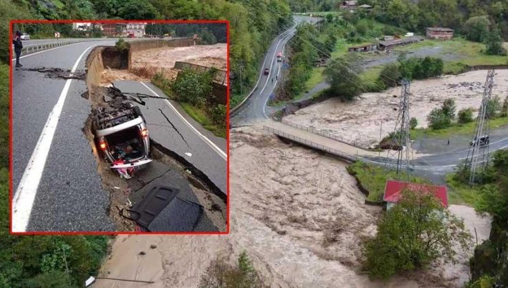 Karadeniz'de sel felaketi! Bir gecede 300 kg yağış: 100 yıllık köprü yıkıldı, yeniden turuncu alarm verildi