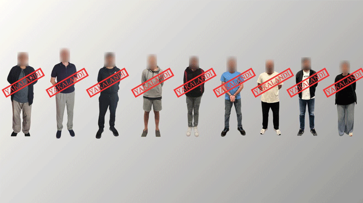 Kırmızı bültenle aranan 9 suçlu yakalanarak Türkiye'ye getirildi