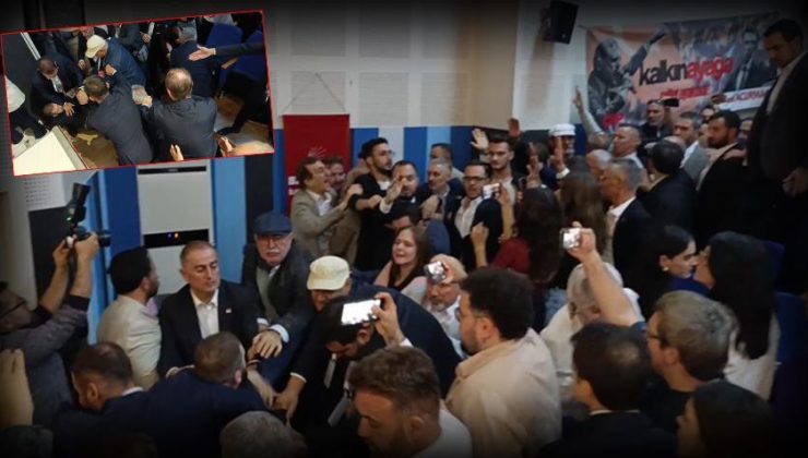 Kocaeli’de CHP ilçe kongresinde partililer kavga etti! Yumruklar havada uçuştu