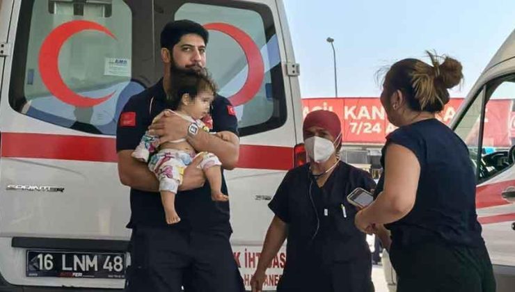 Maraş otu yutan Elisa bebek tedaviye alındı