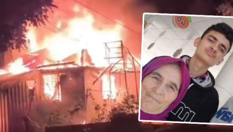Nine ve torunu alevlerin arasında kaldı!
