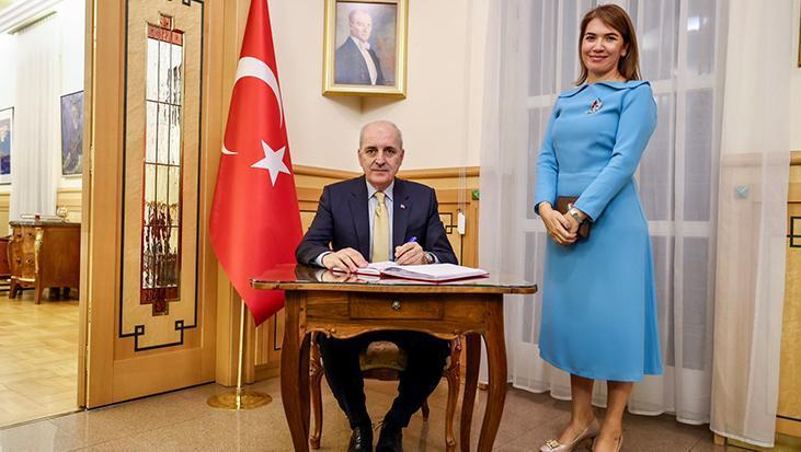 TBMM Başkanı Kurtulmuş, Budapeşte’de Büyükelçiliği ziyaret etti