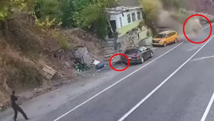 2 kişinin öldüğü yerde kaydedildi! ‘Kaç’ uyarısıyla kurtuldu