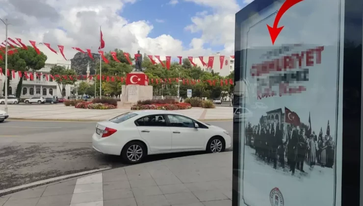 29 Ekim afişlerinde "Cumhuriyet" yanlış yazıldı, valilik anında yenisini astı