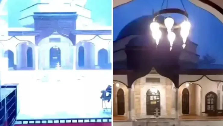 569 yıllık camiye yıldırım düştü