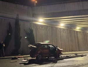 Ankara’da otomobil köprüden düştü