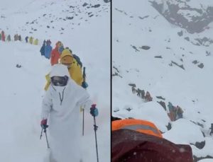 Bin kişi Everest’te mahsur kaldı