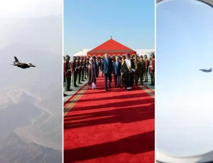 Cumhurbaşkanı Erdoğan’a Umman’da görkemli karşılama! F-16’lar peş peşe havalandı