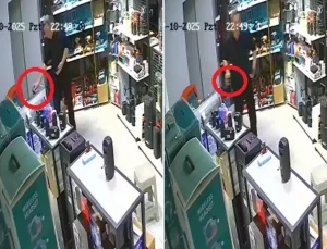 Deprem anında çayını almayı unutmadı