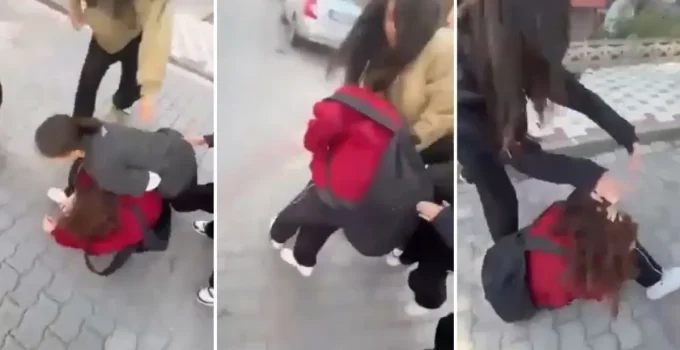 En büyüğü 13 yaşında! Bir grup kız çocuğu, başka bir kız çocuğunu böyle darp etti