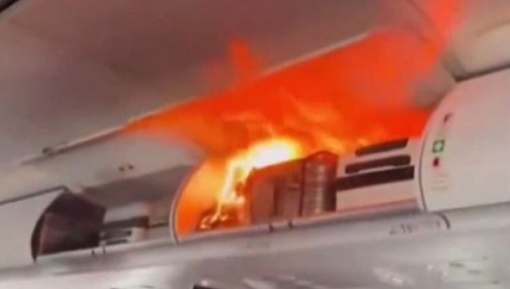 Faciadan kıl payı kurtuldular… Yolcu uçağı böyle alev aldı