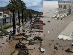 Felaketi en iyi anlatan görüntü! Denizle kara birleşti