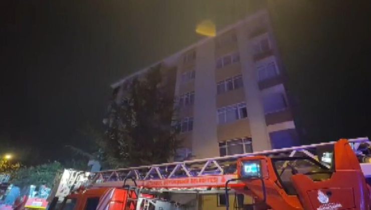 Kadıköy’de 5 katlı binada yangın paniği!