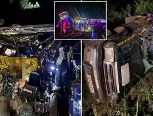 Katliam gibi trafik kazası! En az 63 kişi hayatını kaybetti, onlarca yaralı var