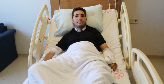 Kazada burnu kopma noktasına gelen motosikletli, ameliyatla sağlığına kavuştu