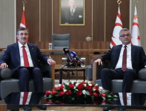 KKTC Cumhurbaşkanı Erhürman ile görüşen Cevdet Yılmaz’dan net mesaj