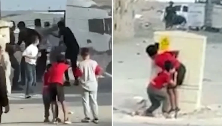 Komşular silahlı kavgaya tutuştu, çocuklar böyle saklandı