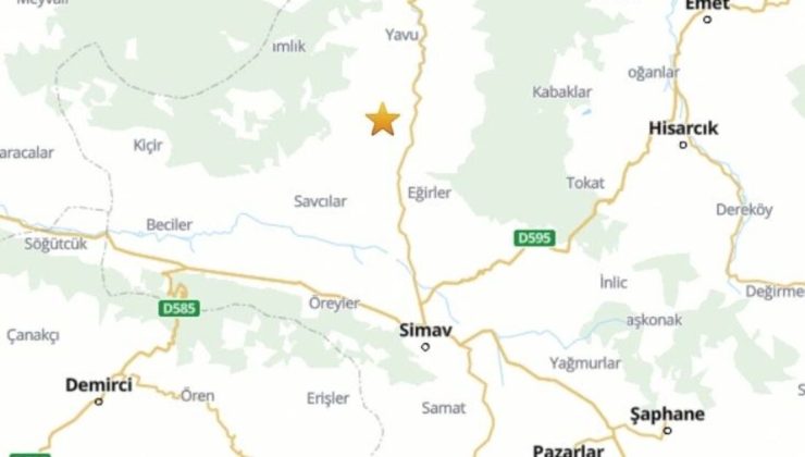 Kütahya Simav’da 4,1 büyüklüğünde deprem