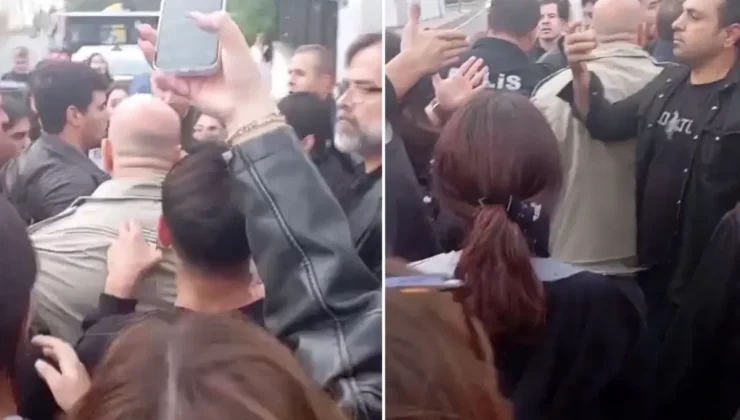 Liseyi karıştıran müstehcen fotoğraf! Protesto sırasında arbede yaşandı