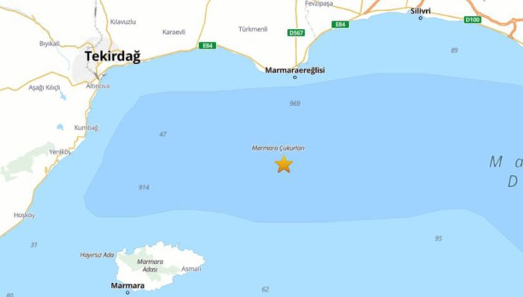 Marmara açıklarında 5.0 büyüklüğünde korkutan deprem!