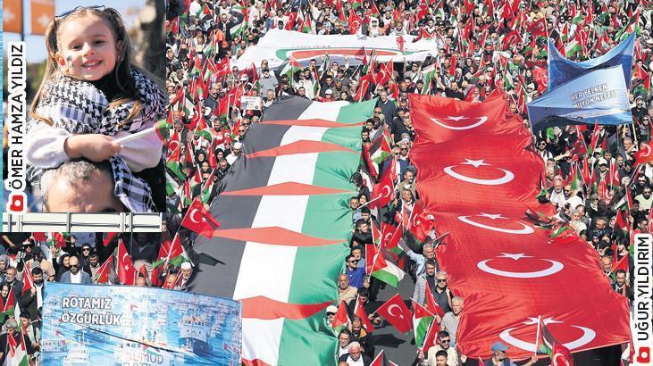 Meydanlar Gazze için doldu