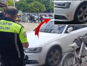 "Araçta kan var" ihbarı polisi alarma geçirdi! Gerçek bambaşka çıktı