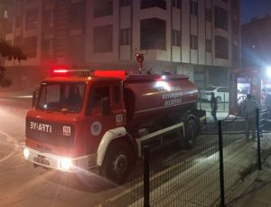 Tekirdağ’da apartmanın otoparkında yangın çıktı