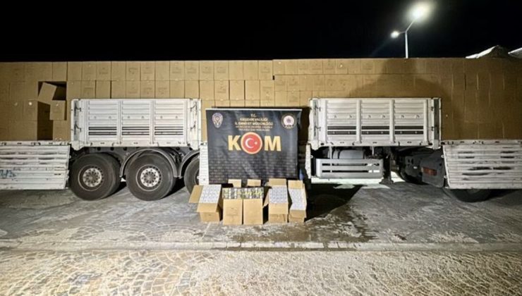 TIR’ın dorsesinden 9 milyon 800 bin makaron çıktı