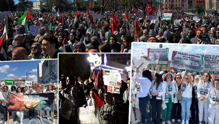 Türkiye Gazze için ayağa kalktı: 81 ilde düzenlenen gösteriler dünyada geniş yankı uyandırdı! ‘Abluka ve saldırılara karşı dayanışma’