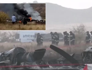 20 askerin şehit olduğu uçağın enkazından ilk görüntü