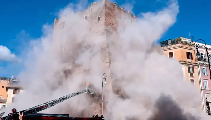 800 yıldır ayaktaydı! Restorasyona alınan tarihi kule çöktü