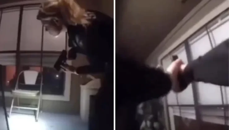 Acemi polisler, kapıyı tabanca ile açan ev sahibine kurşun yağdırdı