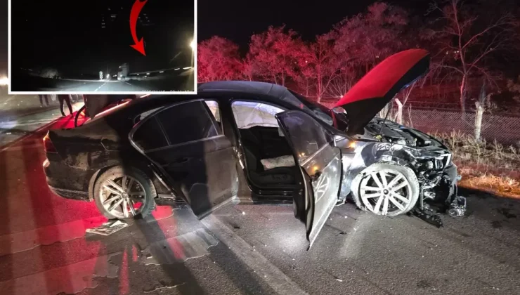 AK Partili milletvekilin ölümden döndüğü trafik kazası kamerada