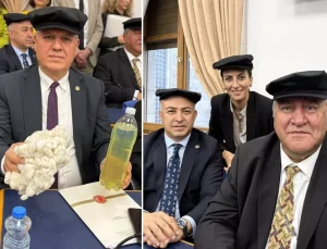 CHP’li vekiller bütçe görüşmelerine kasket takarak geldi