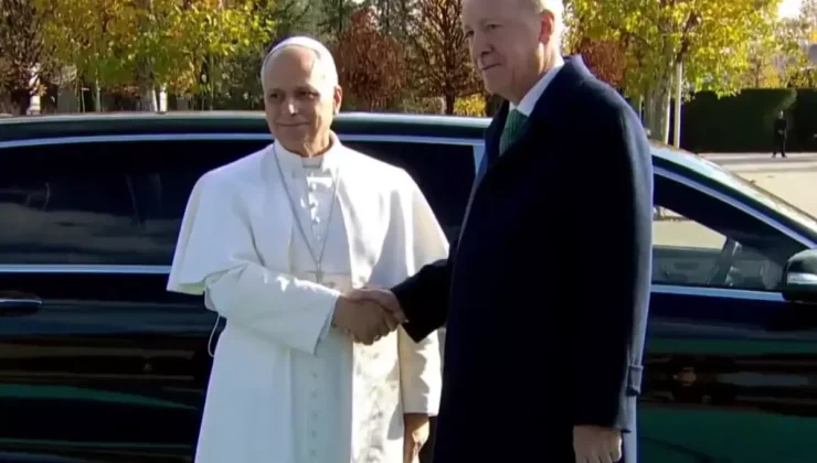 Cumhurbaşkanı Erdoğan, Papa 14. Leo’yu resmi törenle karşıladı